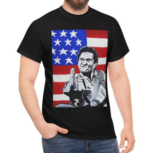 "Johnny Cash USA Flag" Unisex Tee