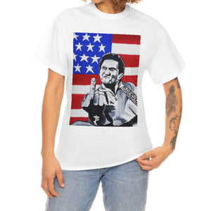 "Johnny Cash USA Flag" Unisex Tee