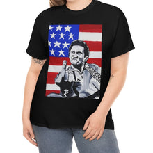 Load image into Gallery viewer, &quot;Johnny Cash USA Flag&quot; Unisex Tee